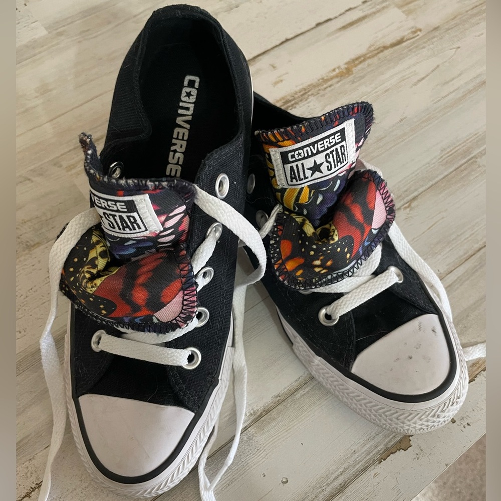 Converse All-Star Double tongue black/butterfly